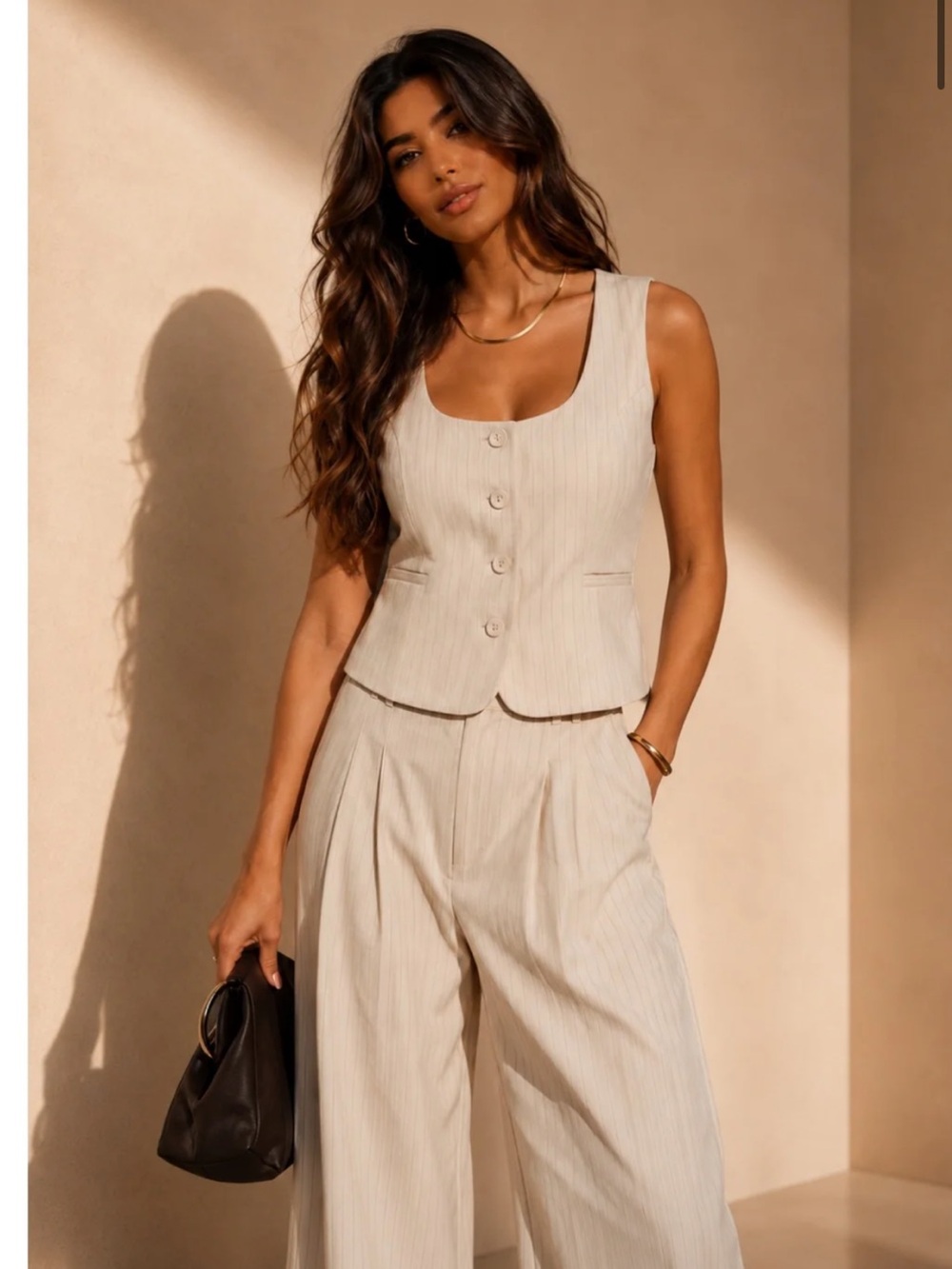We Wore What Scoop Tailored Vest Top
